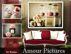 Sims 3 — Amour Pictures by Rirann — A set of lovely Amour posters with pink accent. Suitable for any kind of interior. 3
