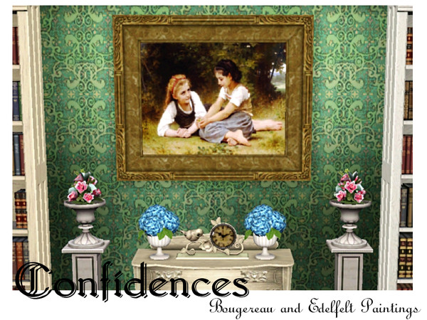 Sims 3 — Confidences by orlov — Confidences; three paintings that capture children sharing secrets and time; Bougereau: