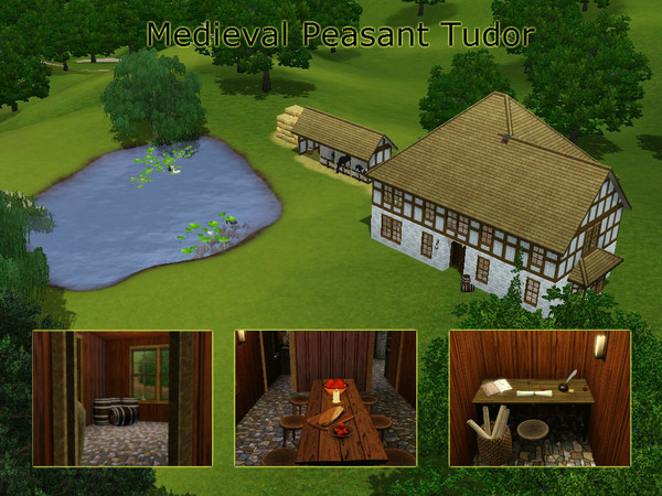 Sims 3 — Medieval Tudor Peasant by Homes_by_Hayley — An authentic medieval peasant home (nothing modern), large feild,