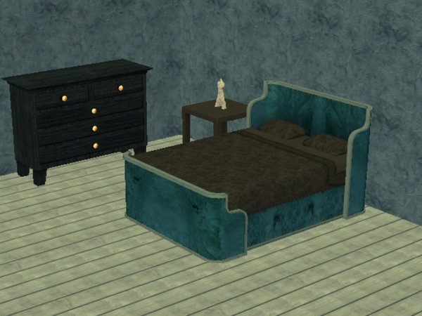 Sims 2 — Parsimonious Bed Recolors - blue by zaligelover2 — Recolor of a Parsimonious bed. Mesh required.