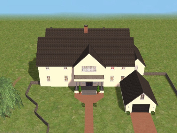 Sims 2 — The Croft by katie9112 — Large home with 6 bedrooms, 4 bathrooms, garage, large garden