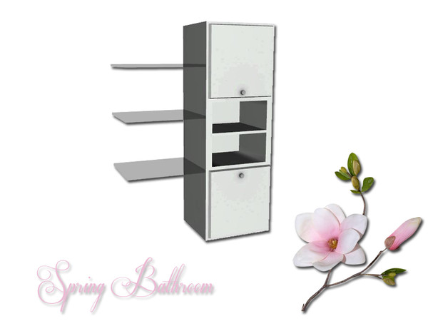 Sims 3 — Spring Bathroom Wall Shelf by Lulu265 — Part of the Spring bathroom Collection Please do not clone my meshes or