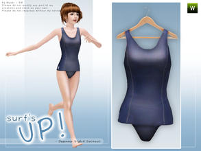 Sims 3 — [ Surf's Up ] AF Swimsuit by Screaming_Mustard — Hello! Here is a quick Japanese/manga swimsuit that I noticed