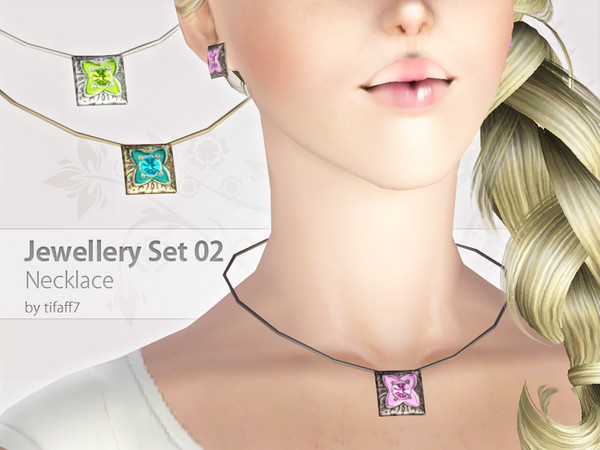 Sims 3 — Jewellery Set 02 - Necklace by tifaff72 — Jewellery Set 02 - Necklace. Teen/YA-A/Elder female. Fully