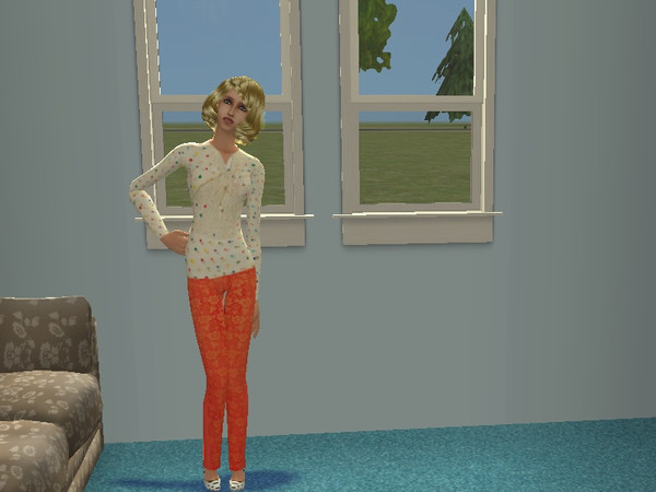 Sims 2 — You Belong With Me by claire1435 — My second creation! The top is based on a Moschino top and the pants are