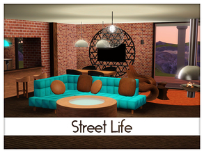 Sims 3 — Street Life by Kiolometro — Street life, bold and strong. Your Sims enjoy their new furniture. Consists of 15