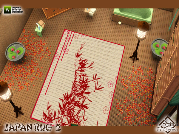 Sims 3 — Japan Rug 2 by Devirose — Foliage of Bamboo, Asian atmosphere. What do you want from a carpet like that?Base