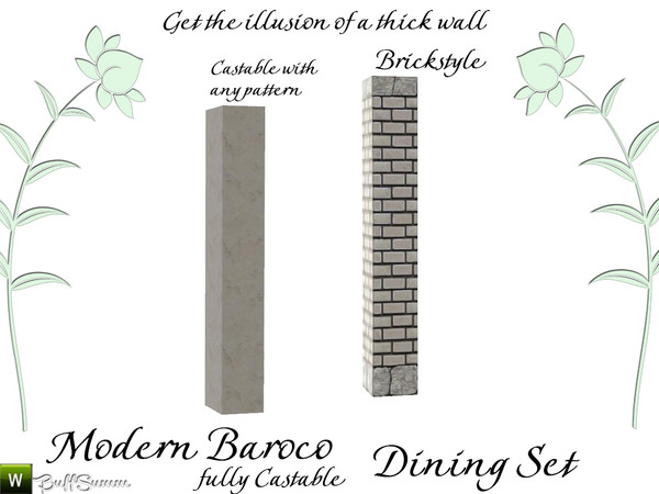 Sims 3 — Modern Baroco DekoWallCorner C by BuffSumm — Part of the Diningroom-Set *Modern Baroco*