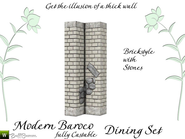 Sims 3 — Modern Baroco DekoWallCorner B by BuffSumm — Part of the Diningroom-Set *Modern Baroco*