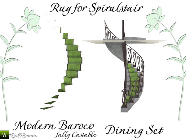 Sims 3 — Modern Baroco Stairrug by BuffSumm — Part of the Diningroom-Set *Modern Baroco*