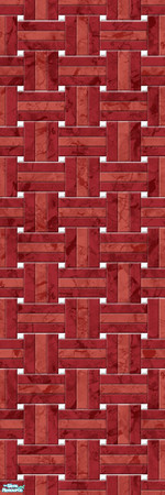Sims 2 — Studio K Basketweave Marble - Maroon by StudioKhagerks — A combination of Studio K signature- and