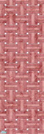Sims 2 — Studio K Basketweave Marble - Iced Rose by StudioKhagerks — A combination of Studio K signature- and