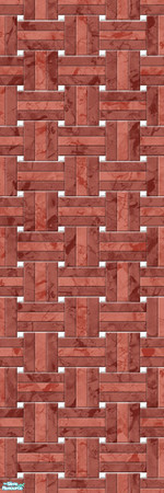 Sims 2 — Studio K Basketweave Marble - Burnt Coral by StudioKhagerks — A combination of Studio K signature- and