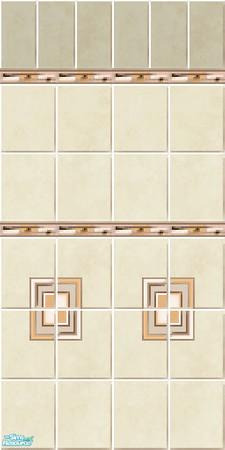 Sims 2 — Tile Set HG 002 - Wall 2b by lolote — It comes from the game Hotel Giant