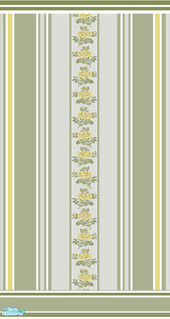 Sims 2 — Yellow rose stripe2 by Kahlida1 — Yellow roses with green and yellow stripes with kickboard By Kahlida