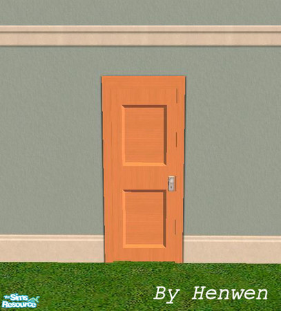 Sims 2 — Walnut Door Birch by Henwen — 