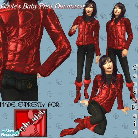 Sims 2 — Gayle\'s Baby Phat Outerwear in Red by Candyrain — A red recolor of the Baby Phat outerwear created expressly
