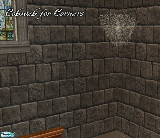 Sims 2 — Cobweb for Corners - New Mesh by BeOSBoxBoy — A spiderweb for corners