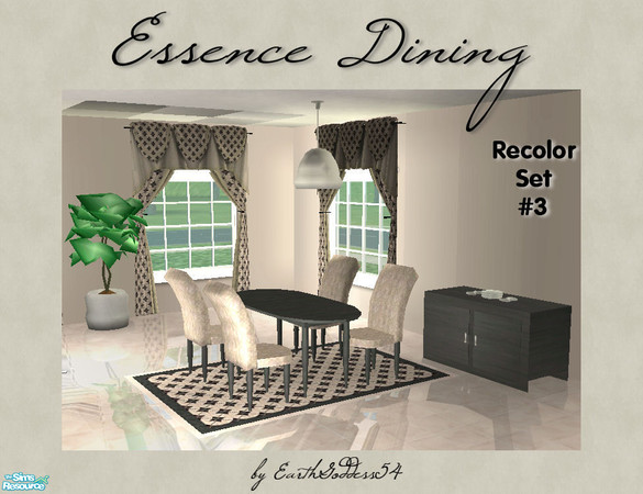 Sims 2 — Essence Dining (Recolor 3) by EarthGoddess54 — This is a recolor set, you will need my Essence Dining mesh set
