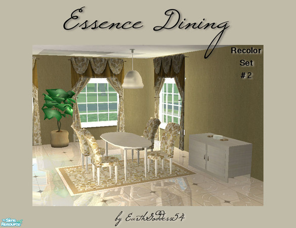 Sims 2 — Essence Dining (Recolor 2) by EarthGoddess54 — This is a recolor set, you will need my Essence Dining mesh set