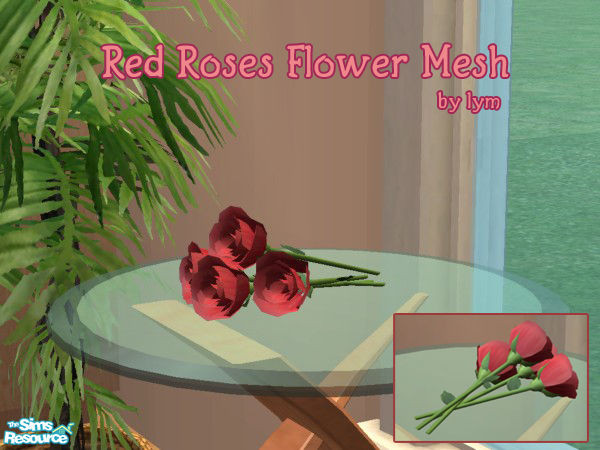 Sims 2 — Rose Flowers Collection - Red Mesh by lym — Part of my Rose Flowers Collection.