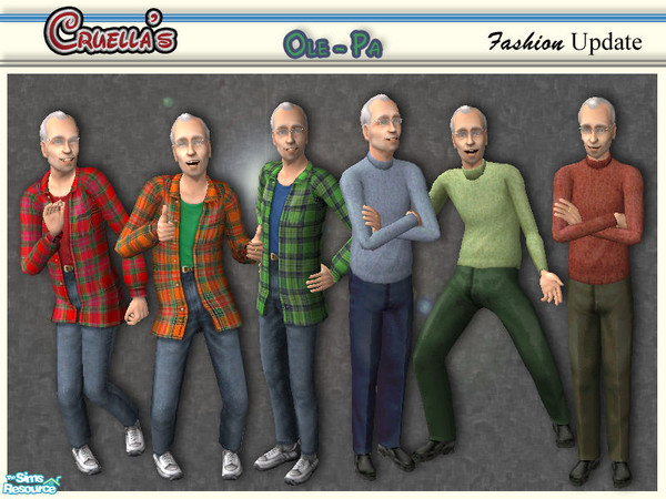 Sims 2 — am_OlePa by Cruella — Even funny characters like my Ole-Pa can go from casual to Sunday best and still keep his