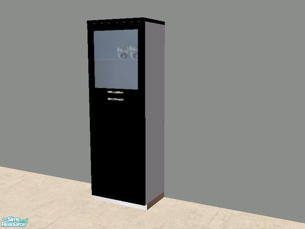 Sims 2 — Plastic/BLACK Kitchen - Small Cupboard by buraigabor — Small Cupboard
