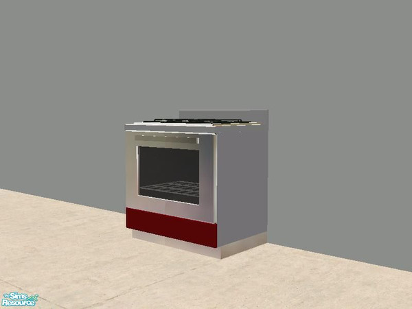 Sims 2 — Plastic/RED Kitchen - Plasticred.stove by buraigabor — Stove