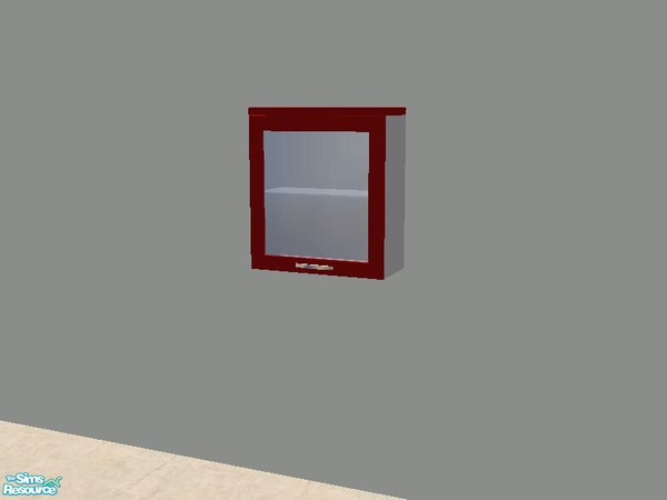 Sims 2 — Plastic/RED Kitchen - Plasticred.cabinet by buraigabor — Cabinet