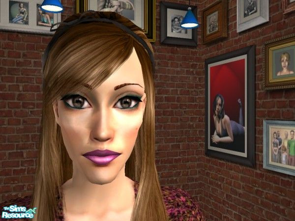 Sims 2 — Dew Drop Lips - Lilac by Magical Metamorphosis — Please do not re-upload.