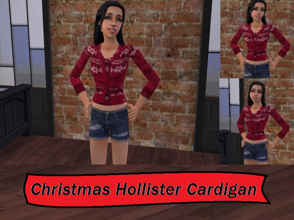 Sims 2 — Hollister Christmas Cardigan/Jumper by luckylibran242 — A hollister inspired cardigan that is based on one I got