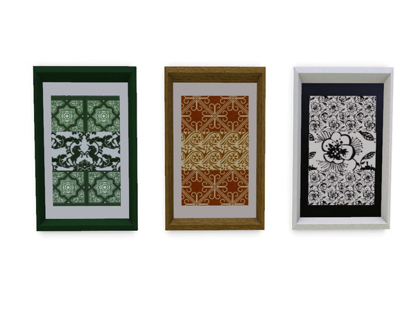 Sims 3 — Huntering Framed Patterns by Rennara — Painting Huntering Framed Pattern - Recolourable