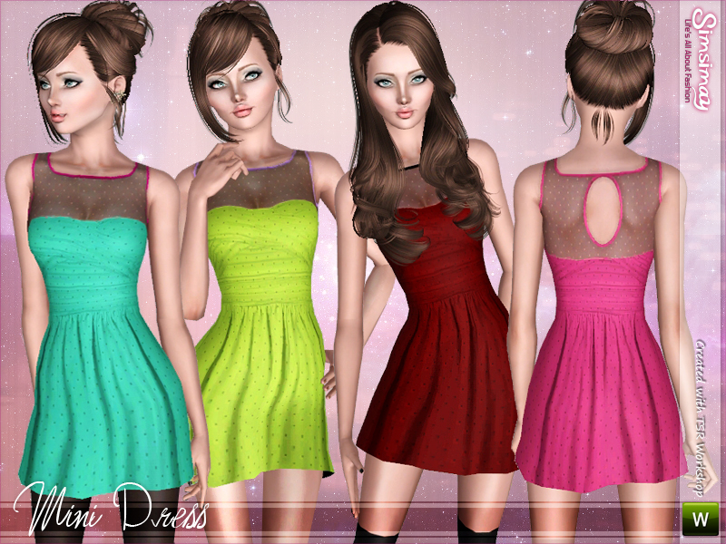 The Sims Resource - Strawberry Jelly Dress