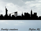 Sims 3 — Wallsticker Skyline NY by Snerby2 — Recolor of an EA Mesh, EP04/sculpture walldecaltree. This wallsticker is