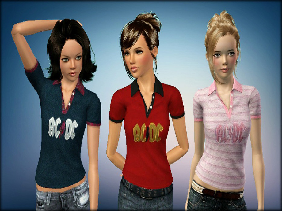 The Sims Resource | AC/DC Shirt