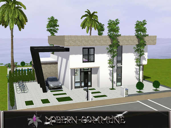 Sims 3 — Modern Commune *CCFree* by Shokobiene2 — Modern home for a commune or for a family until to. Main: Living room,