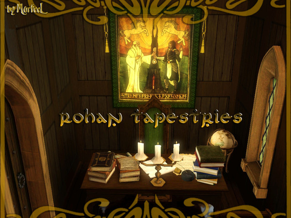 Sims 3 — LOTR Online Inspired Rohan Tapestries by murfeel — Tapestries taken from LOTRO of the Rohan legends, including