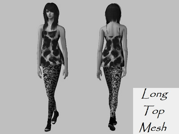 Sims 2 — Long Top Mesh by staceylynmay2 — Long top mesh with barefeet for adult female. :) Enjoy
