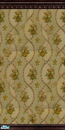 Sims 2 — A Haunting We Will Go! - Wallpaper 8 by galilea — A very worn wallcovering that is suitable for those old, old