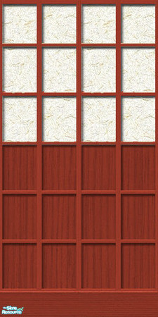 Sims 2 — TC61 - The Living Suite - Wood & Paper Screen 2 by Illandrya — A traditional wood and paper screen in cedar.