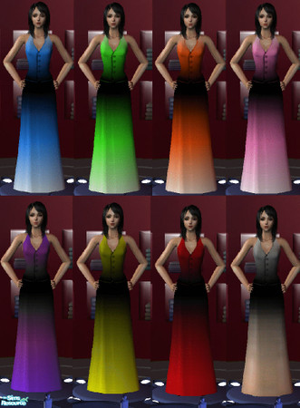 Sims 2 — Shadow Dress set by White_Rain — No mesh require