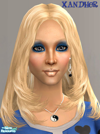 Sims 2 — Kitten Hair  - Platinum by Xandher — A platinum blonde retexture of Marko\'s fantastic Simple Delight hair mesh,