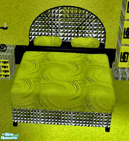 Sims 2 — Gorgous Gold Bed by Phadrae — Here\'s the bed that goes to my Gorgous Gold Bedroom Set-don\'t forget the mesh by