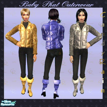 Sims 2 — Baby Phat Outerwear by Candyrain — Inspired by Kimora Lee Simmons\' clothing line for women. 