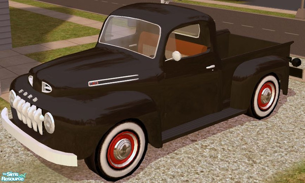Sims 2 — Drivable 50\'s Pickup - Black Recolor by Dr Pixel — Color option for the 50\'s pickup