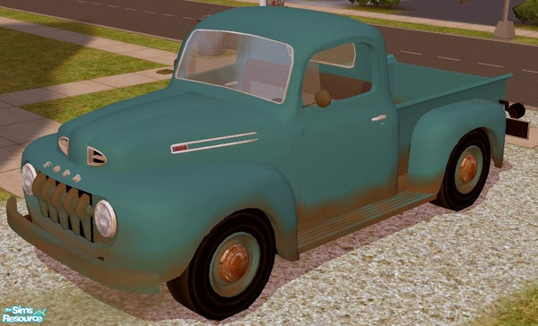 Sims 2 — Drivable 50\'s Pickup - Dingy Recolor by Dr Pixel — Color option for the 50\'s pickup