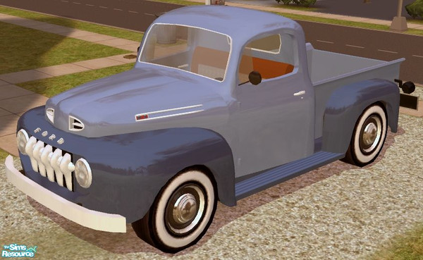 Sims 2 — Drivable 50\'s Pickup - Blue Recolor by Dr Pixel — Color option for the 50\'s pickup