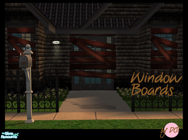 Sims 2 — Bored Single Red Wood - #586701 by DOT — Bored Single Red Wood. Keep Out Fire Sale Boards for Windows. Sims 2 by