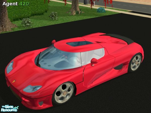 Sims 2 — A420 Metallic Pink Rosey Rose Koenigsegg CC8S by Agent420 — A sweet Metallic Pink Rosey Red Koenigsegg CC8S.