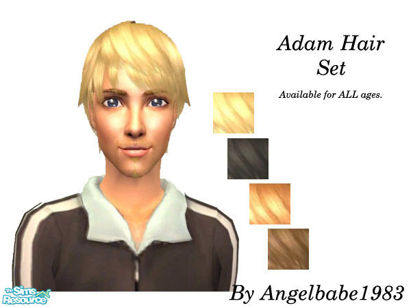 Sims 2 — Adam Hair Set by Angelbabe1983 — Here is yet another wonderful set based on one of Raonjena\'s meshes. Comes in